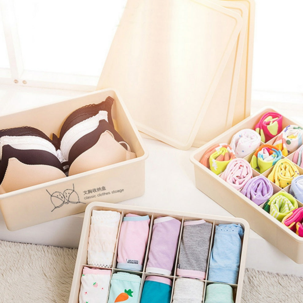 Underware And Bra Storage Flexible Plastic Organizers