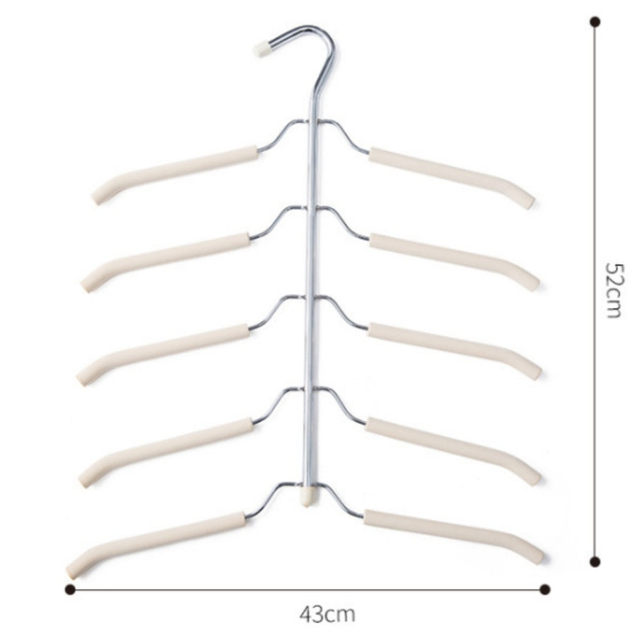 Sturdy Non-Slip Multi-Layer Hanger Home Wardrobe Stainless Steel Multi-Function Wardrobe Clothes Hangers