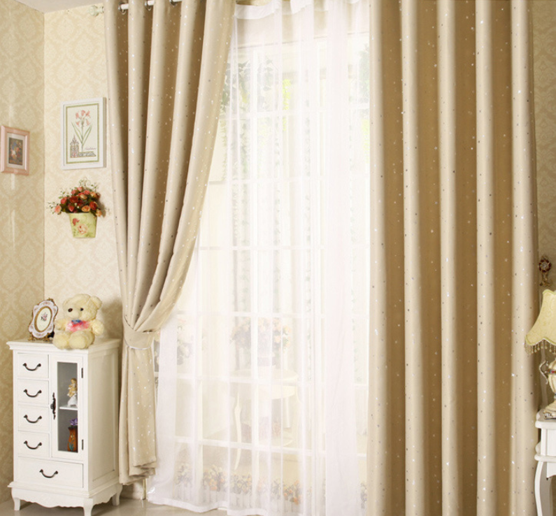 Star Printed Perforated Finished Curtain