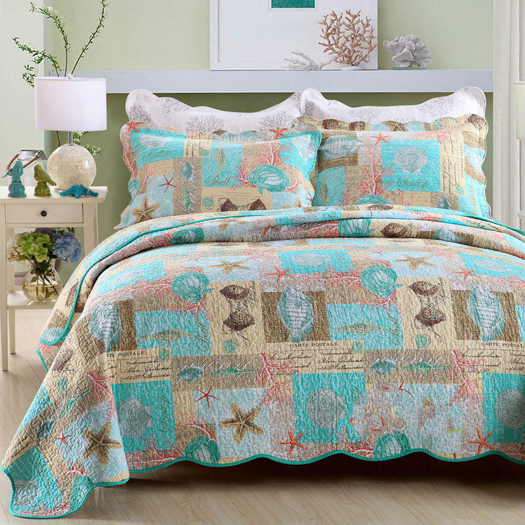 Stylish Pure Cotton Summer Three Piece Quilt (King/Queen)