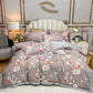 High End Silky Tencel Printed Four piece Spring Summer Ice Silky Bedding Set