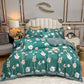 High End Silky Tencel Printed Four piece Spring Summer Ice Silky Bedding Set