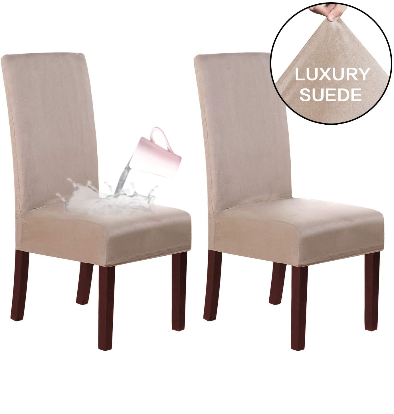 Waterproof Suede Dining Chair Cover