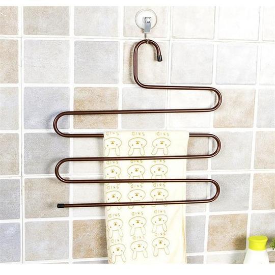 Pants Organizer And Space Saver Non-Slip Type Home Pants Rack Hanger