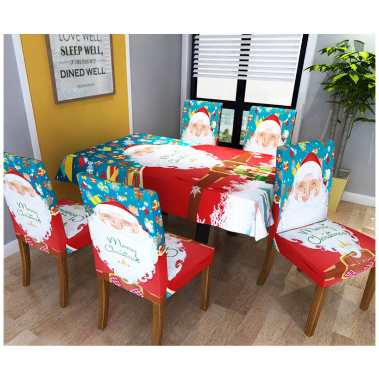 Christmas digital printed chair cover