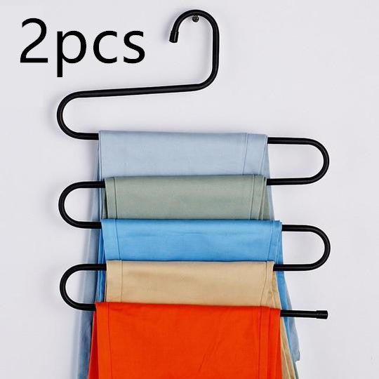 Pants Organizer And Space Saver Non-Slip Type Home Pants Rack Hanger