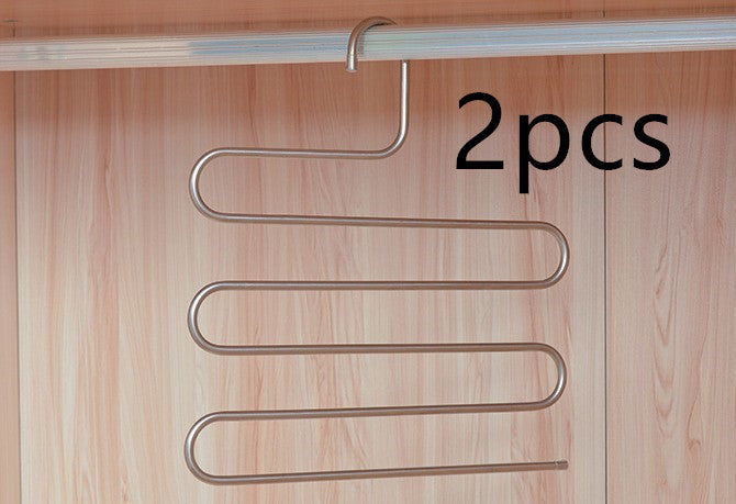 Pants Organizer And Space Saver Non-Slip Type Home Pants Rack Hanger