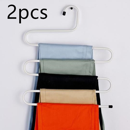 Pants Organizer And Space Saver Non-Slip Type Home Pants Rack Hanger