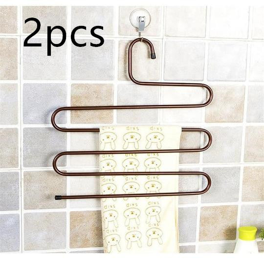 Pants Organizer And Space Saver Non-Slip Type Home Pants Rack Hanger