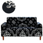 White geometric patterns in black background HomeStyle sofa cover