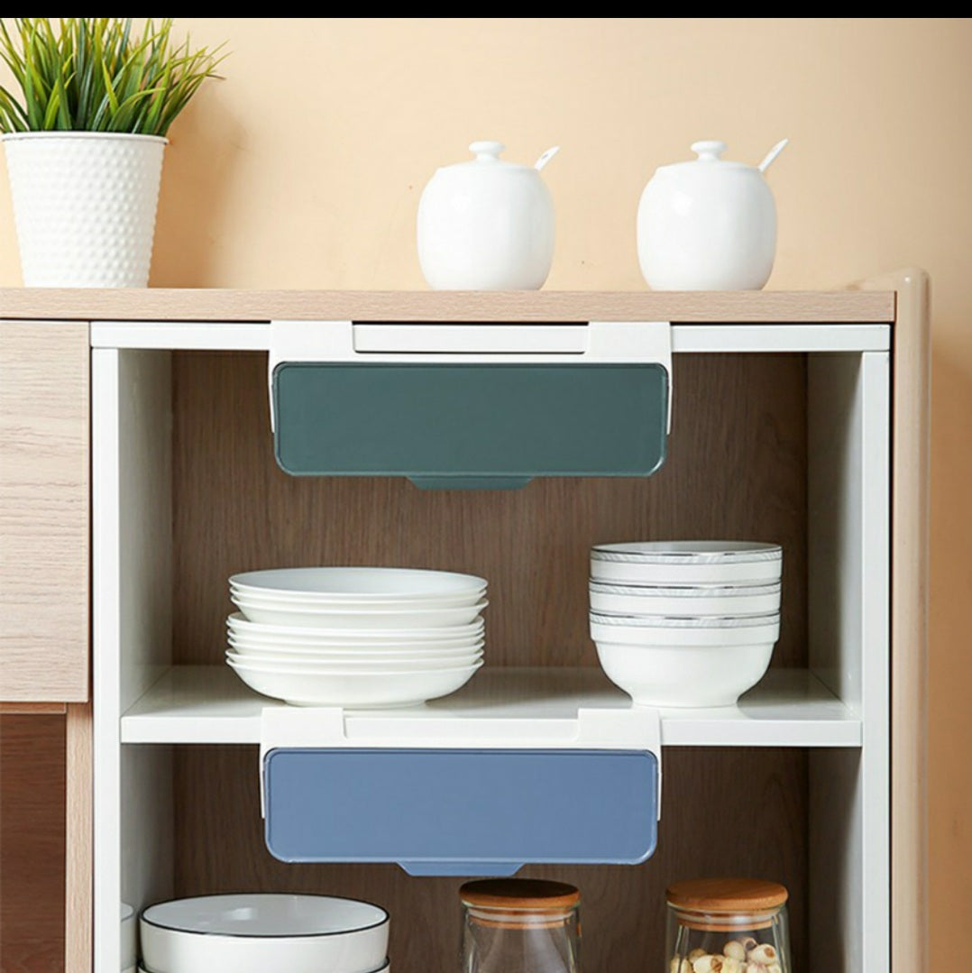 Smart Kitchen Cabinet Divider Shelf Drawer Organizer Utensil Holder Under Desk Hanging Storage Box Fork Spoon Tray Kitchen Storage Box