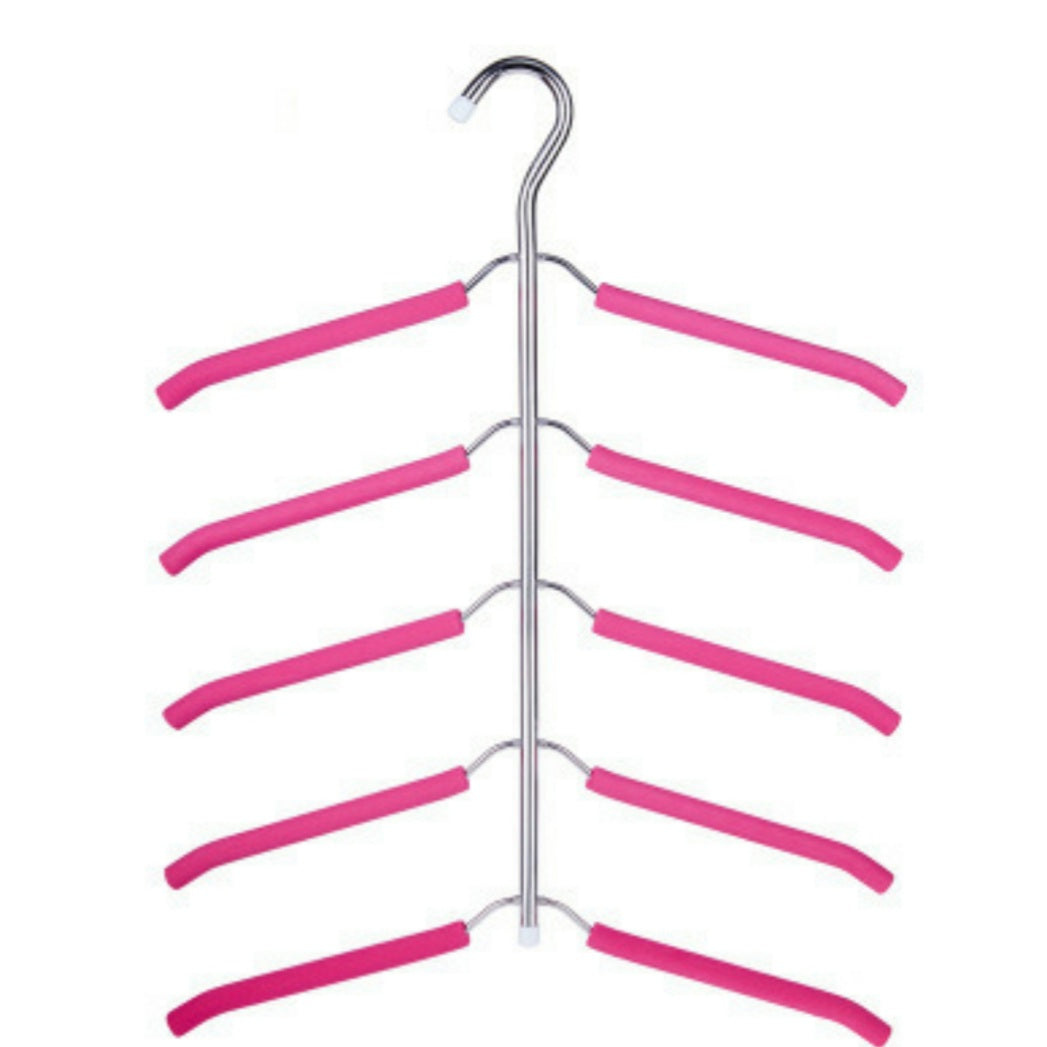 Multi Functional Sponge Anti Slip Multi-Layer Hanger, Magic Clothes, Shelves, Stainless Steel Wardrobe