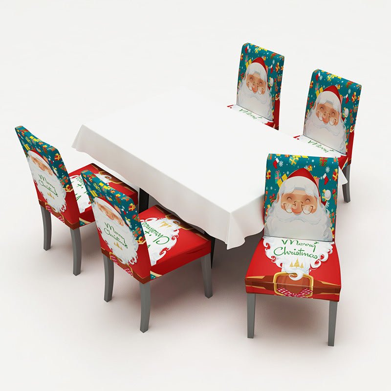 Christmas digital printed chair cover