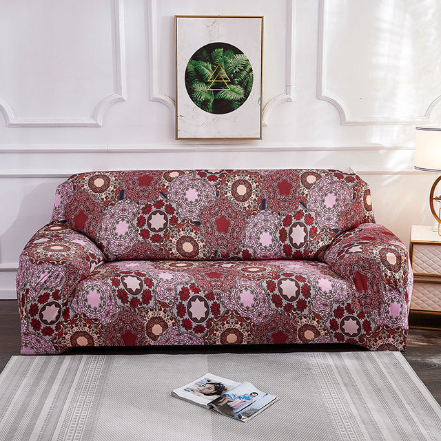 Red and pink circuler patterns HomeStyle sofa covers