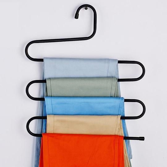 Pants Organizer And Space Saver Non-Slip Type Home Pants Rack Hanger