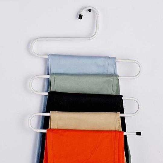 Pants Organizer And Space Saver Non-Slip Type Home Pants Rack Hanger